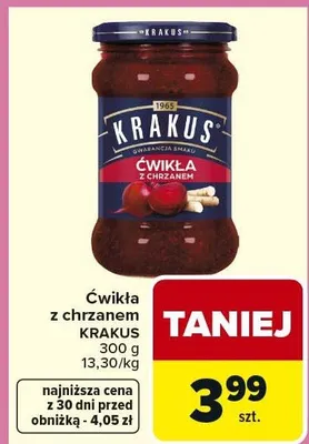 Ćwikła z chrzanem promocja w Carrefour Market