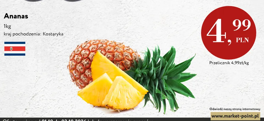 Ananas promocja w Market Point