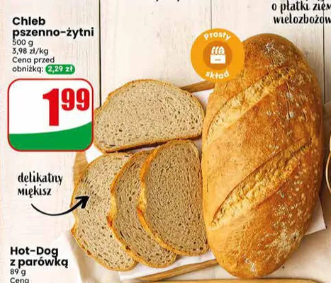 Chleb pszenno-żytni promocja w Dino