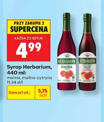 Syrop Herbarium malina-cytryna promocja w Biedronka