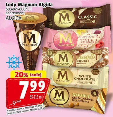 Lody Magnum White Chocolate Algida promocja w Prim Market