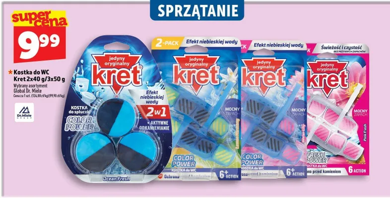 Kostka do WC Kret Fresh Power Pink Fresh 3-pak promocja w TOPAZ
