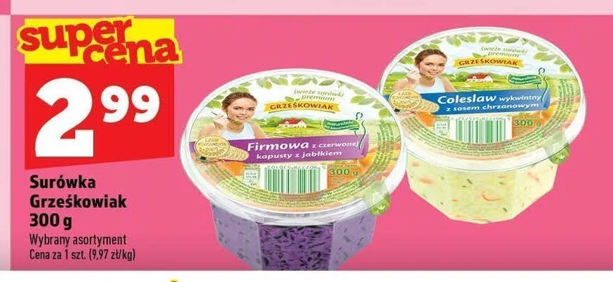 Surówka Firmowa z czerwonej kapusty z jabłkiem Grześkowiak promocja w TOPAZ