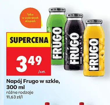 Napój Frugo w szkle promocja w Biedronka