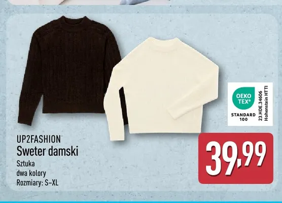 Sweter damski UP2FASHION promocja w Aldi