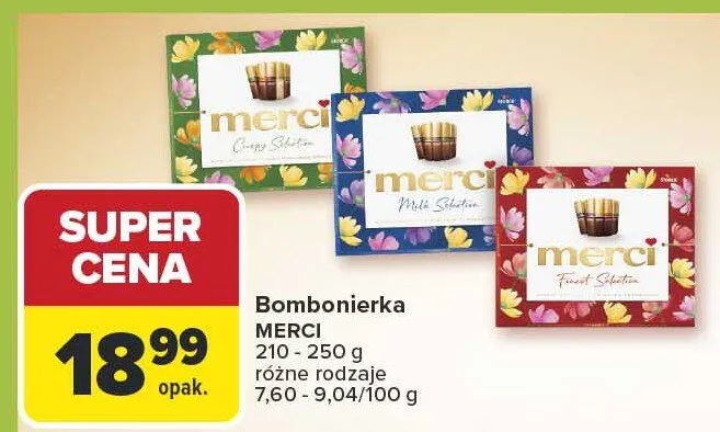 Bombonierka różne rodzaje 210-250g promocja w Carrefour Market