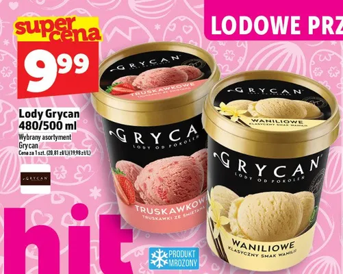 Lody truskawkowe i waniliowe promocja w TOPAZ