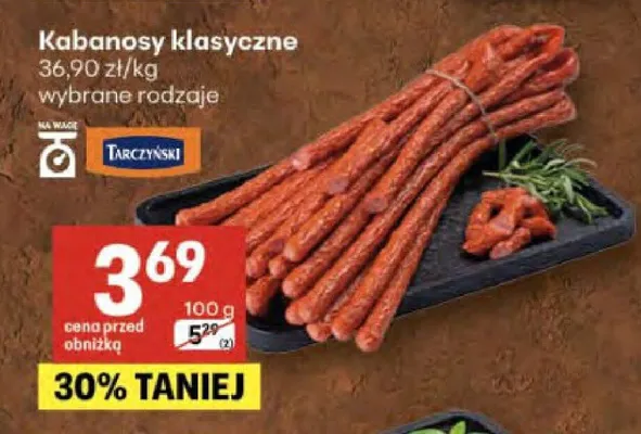 Kabanosy klasyczne Tarczyński promocja w Delikatesy Centrum