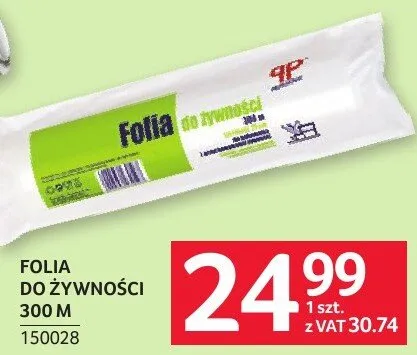 Folia do żywności FOLIA 300 m promocja w Selgros