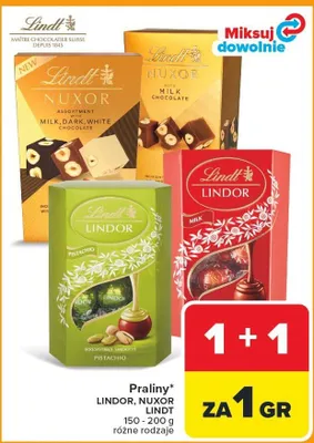 Praliny Lindor, Nuxor, Lindt promocja w Carrefour