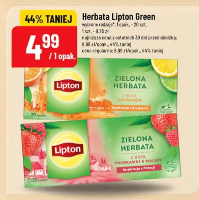 Herbata zielona Lipton z nutą cytrusów promocja w POLOmarket