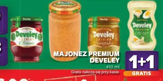Majonez Premium Develey promocja w Stokrotka