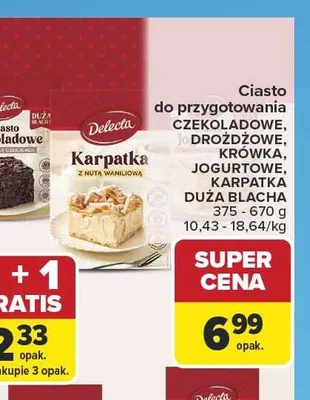 Ciasto jogurtowe Delecta promocja w Carrefour