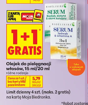 Olejek do pielęgnacji włosów Bioèlixire promocja w Biedronka