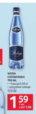 Woda mineralna Cisowianka Perlage promocja w Selgros