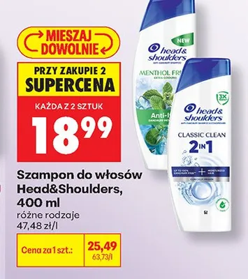 Szampon do włosów Head & Shoulders Classic Clean promocja w Biedronka