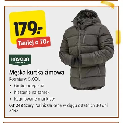 Męska kurtka zimowa Kayoba Outdoor promocja w Jula