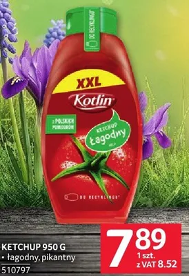 Ketchup łagodny pikantny Kotlin 950 g promocja w Selgros
