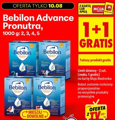 Mleko modyfikowane Bebilon Advance Pronutra 4 promocja w Biedronka