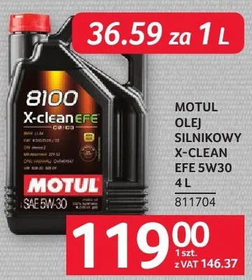Olej silnikowy MOTUL OLEJ SILNIKOWY X-CLEAN EFE 5W30 4 L promocja w Selgros
