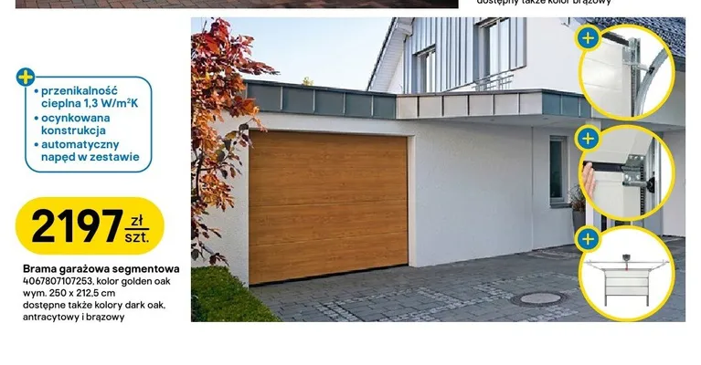 Brama garażowa segmentowa Hörmann promocja w Castorama