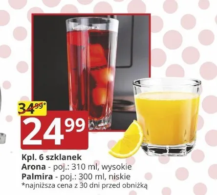 Komplet 6 szklanek Palmira promocja w Prymus AGD
