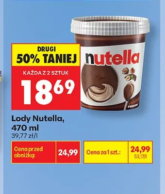 Lody Nutella promocja w Biedronka