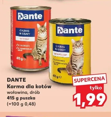 Karma dla kotów Dante drób promocja w Kaufland