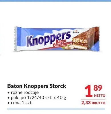 Baton Knoppers Storck promocja w Makro