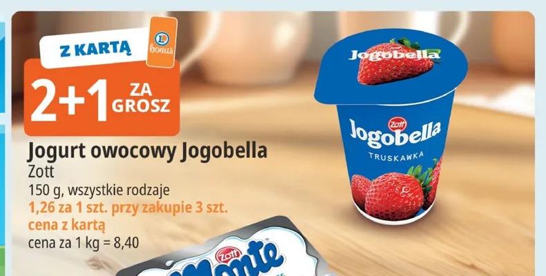 Jogurt owocowy Jogobella Zott 150g promocja w Leclerc