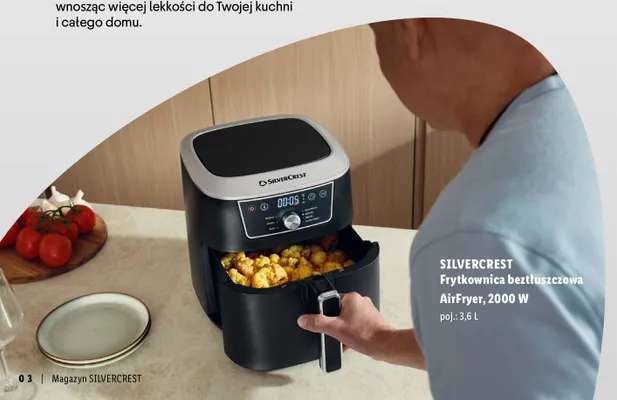 Frytkownica beztłuszczowa Airfryer, 2000 W promocja w Lidl