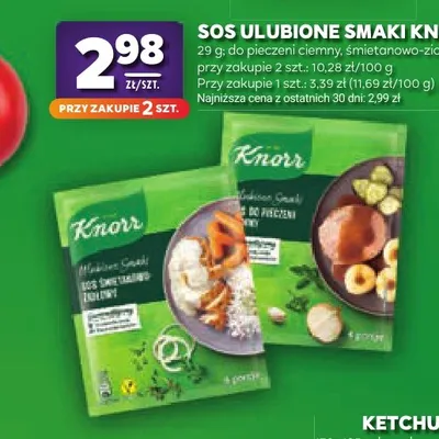 Sos śmietanowo-ziołowy Knorr Ulubione Smaki promocja w Stokrotka