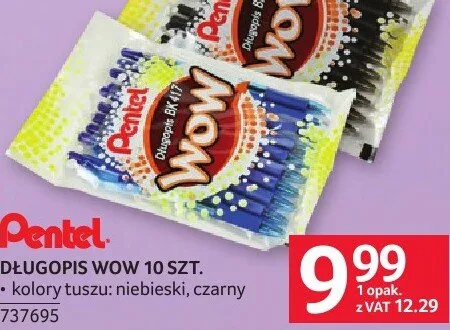 Długopis WOW 10 szt. Pentel promocja w Selgros