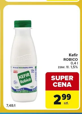 Kefir Robico 1,5% promocja w Carrefour Express