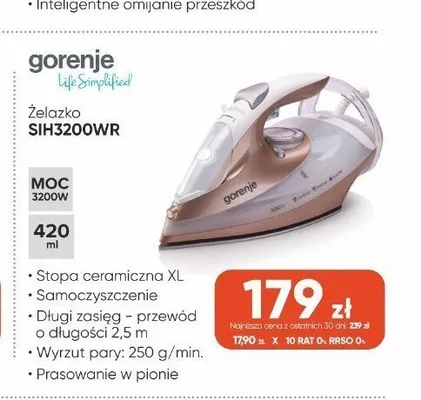 Żelazko Gorenje SIH3200WR promocja w Max Elektro