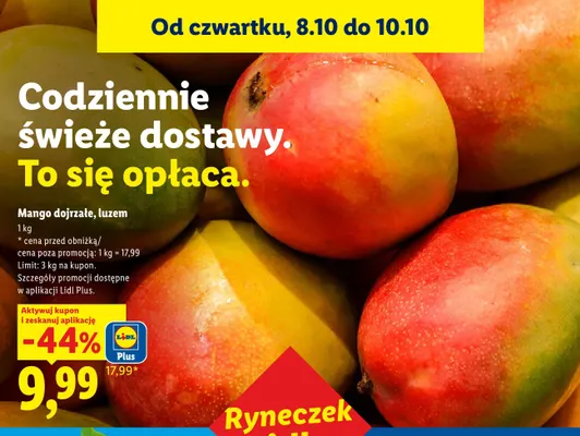 Mango dojrzałe luzem Ryneczek Lidla promocja w Lidl