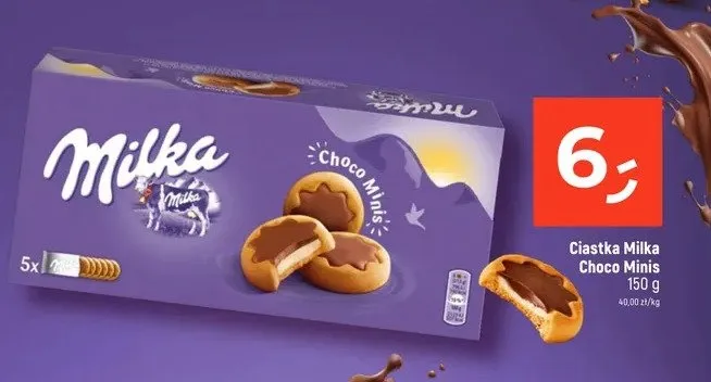 Ciastka Milka Choco Minis promocja w Dealz