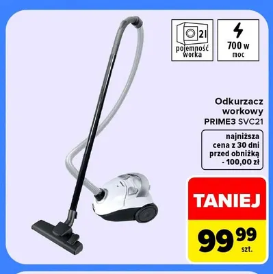 Odkurzacz workowy PRIME3 SVC21 promocja w Carrefour