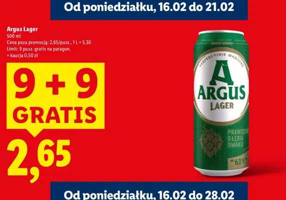Piwo Lager promocja w Lidl