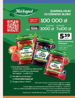 Dżem malinowy Herbapol promocja w Odido
