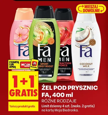 Żel pod prysznic Sport Energy Boost promocja w Biedronka