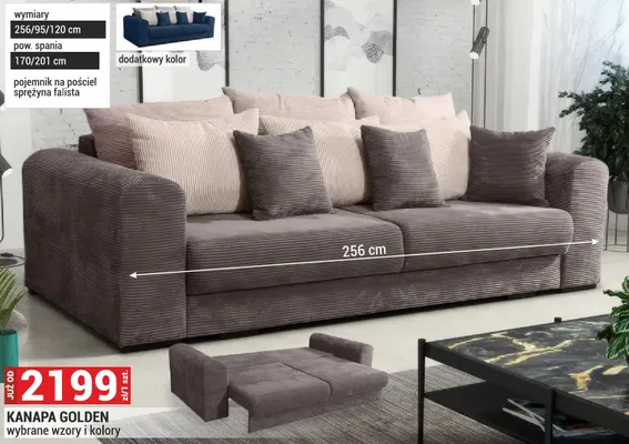 Kanapa Golden promocja w Merkury Market