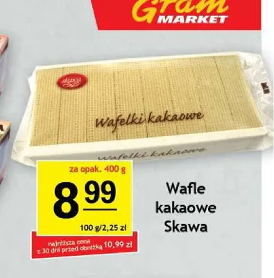 Wafle kakaowe Skawa promocja w Gram Market