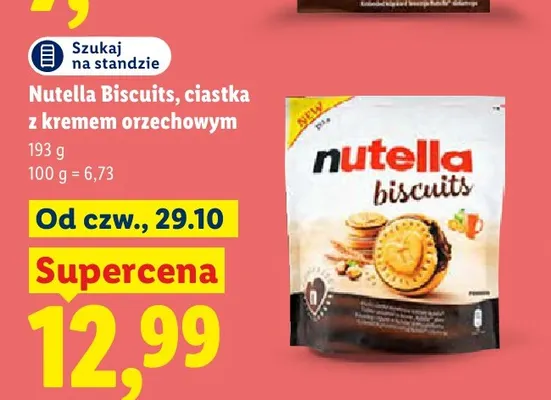 Ciastka z kremem NUTELLA BISCUITS promocja w Lidl