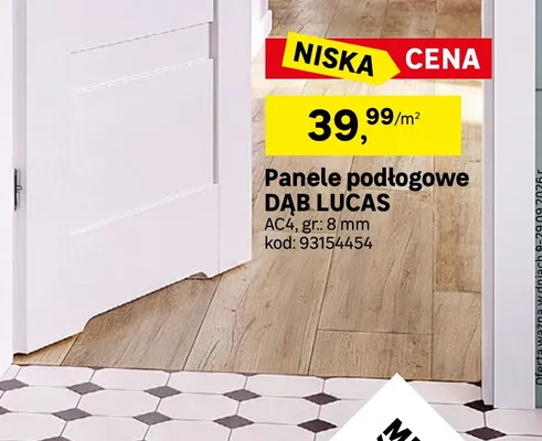 Panele podłogowe Dąb Lucas AC4 8 mm promocja w Leroy Merlin