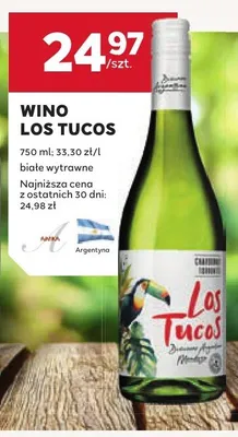 Wino Los Tucos białe wytrawne Argentyna promocja w Stokrotka