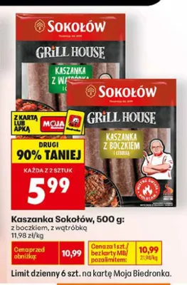 Kaszanka Sokołów promocja w Biedronka