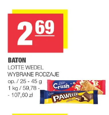 Baton Crush E.Wedel promocja w SPAR