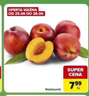 Nektarynki promocja w Carrefour Express