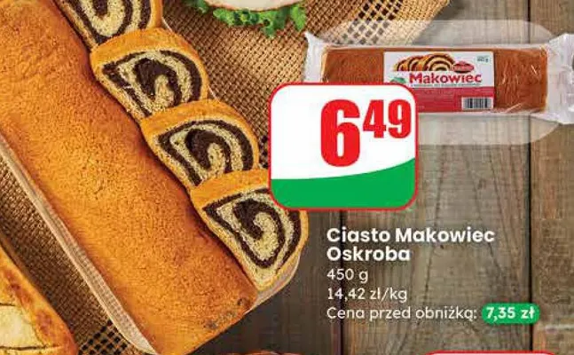 Ciasto Makowiec Oskroba promocja w Dino